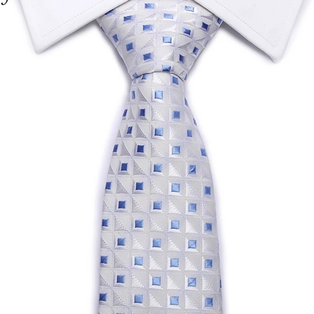 Classic Blue & White Necktie